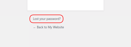 Klik Lost your password