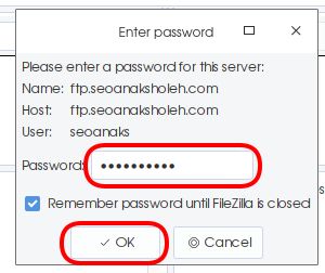 Masukkan Password Cpanel