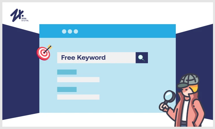 Menggunakan tool riset keyword gratis, Sumber: zekadigital.com