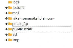 Pilih public_html