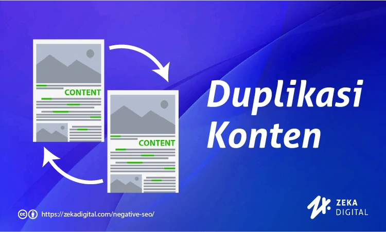 Konten yang diduplikat, Sumber: zekadigital.com