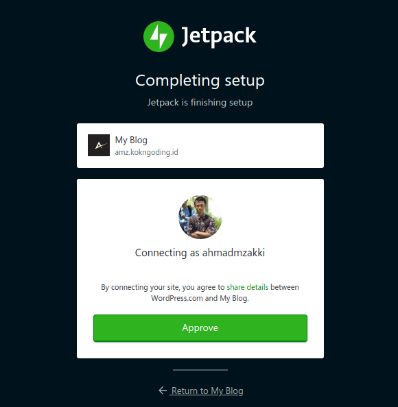 Install Jetpack Approve