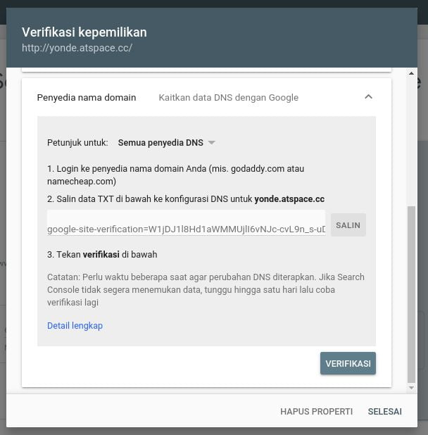 Metode Verifikasi Konfigurasi DNS