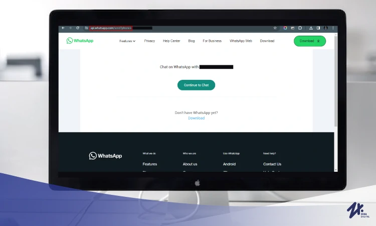 Menggunakan tautan WhatsApp API, Sumber: zekadigital.com