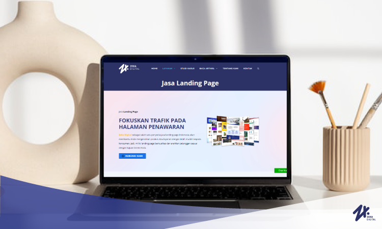 Landing page profesional, Sumber: zekadigital.com