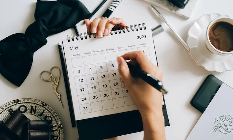 Menjalankan kalender konten, Sumber: pexels.com