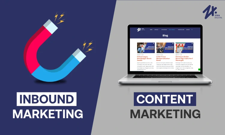 Perbedaan inbound marketing dan content marketing, Sumber: zekadigital.com