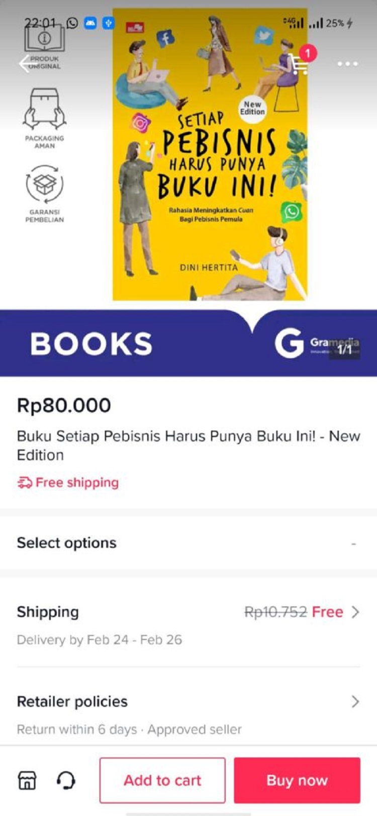 Klik beli sekarang, Sumber: gramedia.com