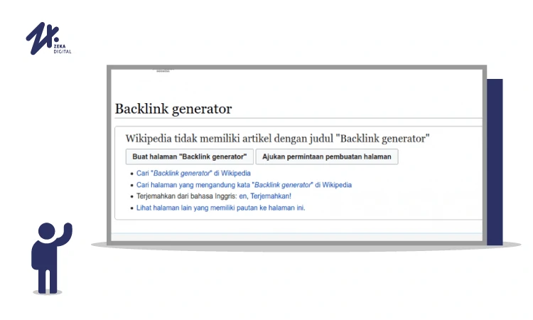 Mulai membuat artikel tentang backlink generator, Sumber: zekadigital.com