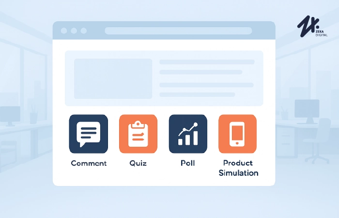 Karakteristik utama website interaktif, Sumber: zekadigital.com