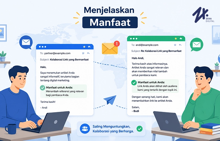 Menjelaskan manfaat ke pemilik website, Sumber: zekadigital.com