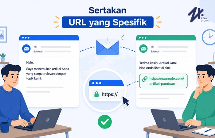 Menyertakan URL yang spesifik, Sumber: zekadigital.com